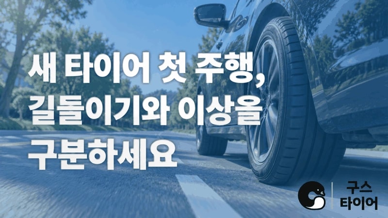 새 타이어 첫 주행, 길들이기와 이상 증상을 구분하세요
